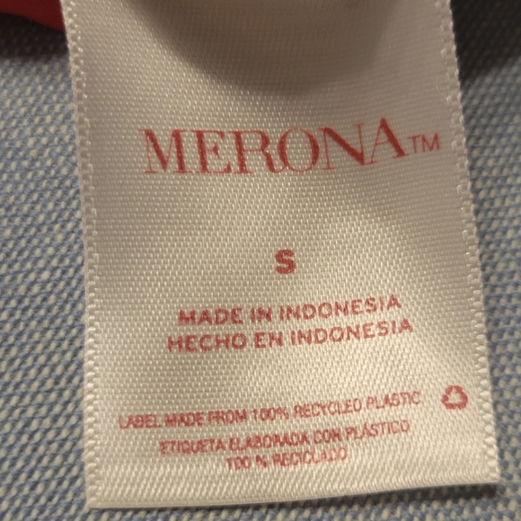 Merona One-Piece swimsuit small Red Palm Print - Picture 3 of 3